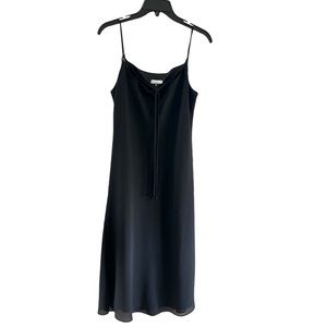 Dress Women’s Little black slip dress front tie midi length size 10